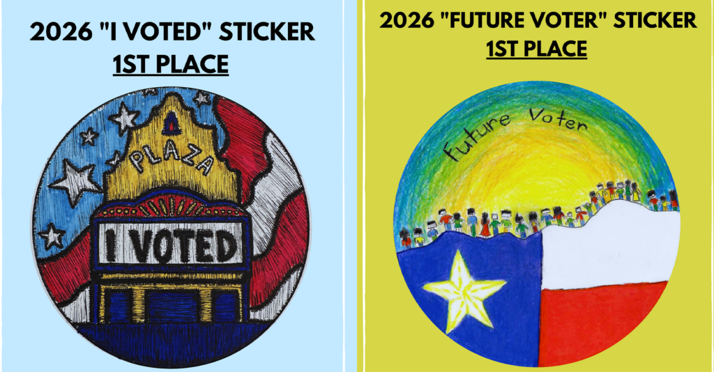 El Paso celebra a ganadores del concurso de calcomanías para elecciones de 2026