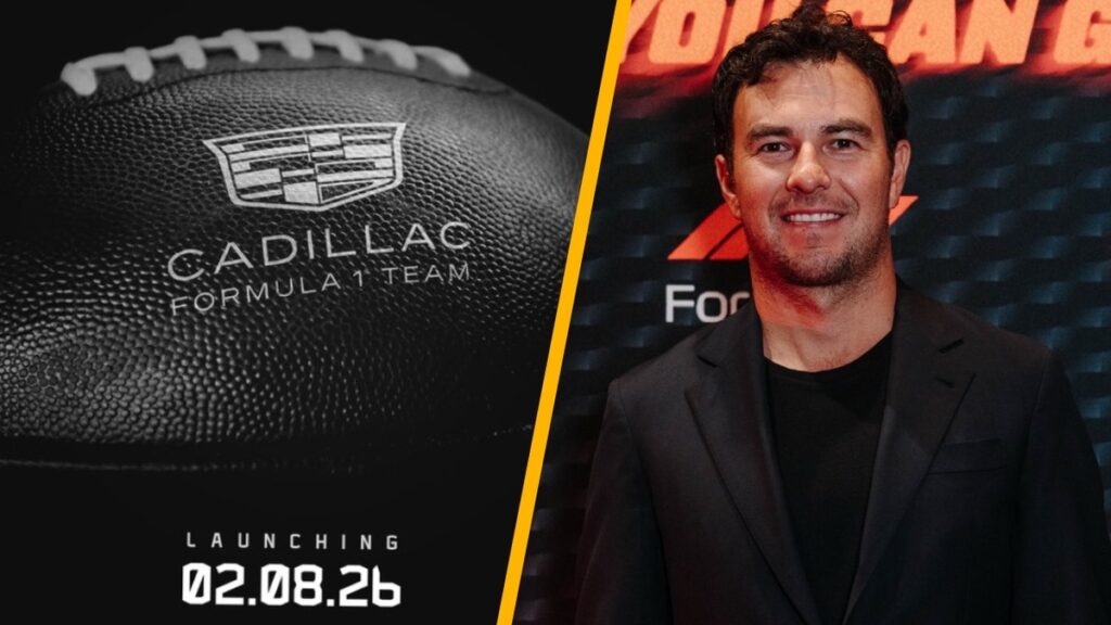 Checo Pérez and Cadillac Unveil First F1 Car During Super Bowl 2024