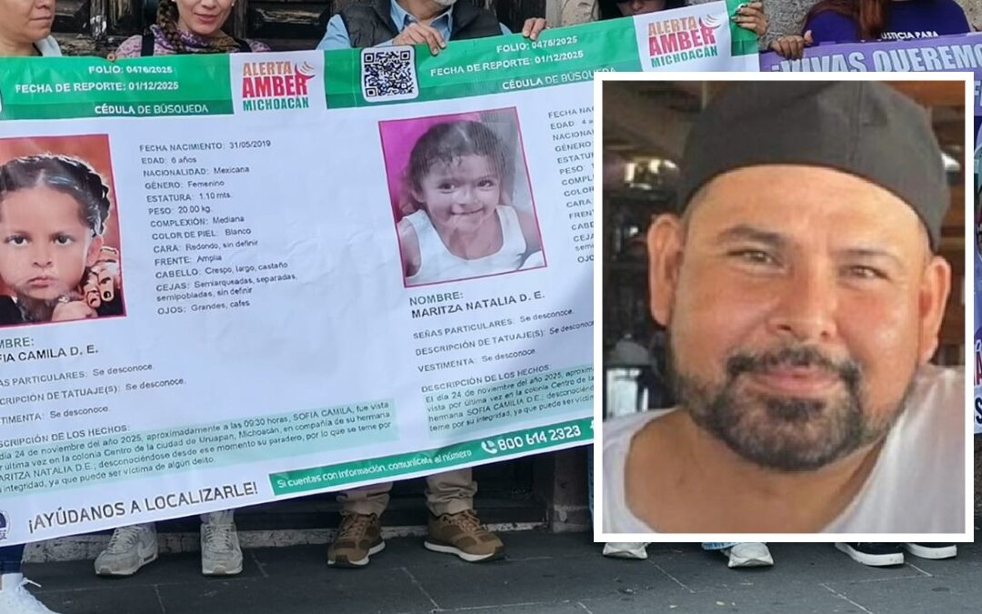 Recompensa por información sobre Luis Felipe Duarte, padrastro de las niñas desaparecidas en Michoacán