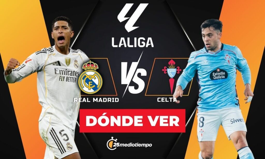Real Madrid vs. Celta: A qué hora y dónde ver el partido EN VIVO de LaLiga 2025
